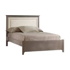 Dark brown fabric accents the center of the bed's tufted details underscore the great look of the bed. Nest Emerson Double Bed With Low Profile Footboard And Upholstered P Charlotte Et Charlie