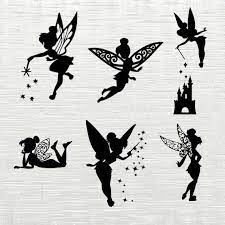 Tinkerbell Svg Disney World Svg Tinkerbell Cutfile Svg Archivos Svg Para Archivos Cutfile Small Fairy Tattoos Disney Tattoos Small Fairy Silhouette
