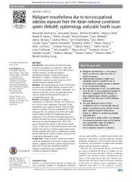 We did not find results for: Epidemiology Of Mesothelioma