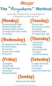 Busy Week Here S Your Quick 7 Day Workout Plan Workout Posters Quick Workout Cardio Workout