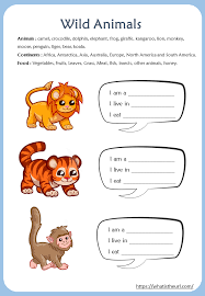 Camel camel is the animal that is known by fatty mass on its back called hump. Wild Animals Worksheets For Kids Your Home Teacher