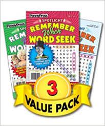 5 7/8 x 8 ½ page count: Spotlight Remember When Word Seek 3 Pack Penny Press Dell Magazines Amazon Com Books