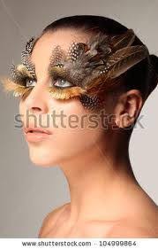 Creativ Feather Eye Makeup Google Search Schminkzeug Karnevalsschminke Konig Der Lowen Kostum
