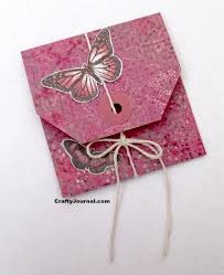 Use double stick tape to adhere the envelope to your card. Tag Gift Card Or Money Holder