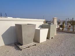 Elho brussels diamond rond pot de fleur, noir metalic, 30 cm. Grand Pot Carre En Beton Arme Modele Cameleon 1 Ou 2 Www Pierre Alentour Fr