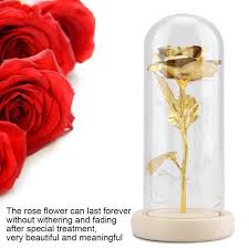 Cependant, la bête pardonne belle et lui donne la chance de vivre dans son château. Rose Eternelle Led Petales De Rose La Belle Et La Bete Lumiere Led Avec Fallen En Dome En Verre Sur Une Base En Bois Or Sec Cdiscount Maison