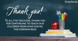 Somehow, you assumed the role of parent and teacher for the students. Send This Free Thank You Teachers Ecard To A Friend Or Family Member Send Free Th Free Ecards Thank You Message For Teacher Message For Teacher Appreciation