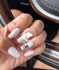 Discover the latest collection of chanel blouses & tops. Fly Shit Only On Instagram Bellaneri3 Chanel Nails Instagramnails Nai Acrylic Nails Coffin Short Short Acrylic Nails Designs Long Acrylic Nails