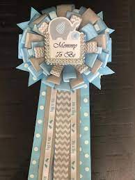 Baby Elephant Mommy Corsage Baby Elephant Baby Shower Blue And Gray Baby Shower Boy Baby Shower Blue And Grey Elephant Mommy Pin Mommy Baby Shower Ribbon Baby Shower Corsage Baby Shower