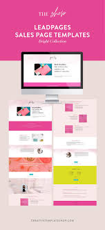 Sales Page Template Leadpages Bright Collection The Creative Template Shop In 2020 Page Template Templates Leadpages