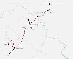Winchester And Western Railroad Map Hawkinsrails - Winchester & Western