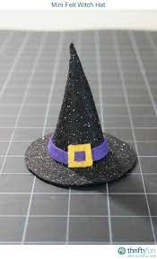 Making A Mini Felt Witch Hat Felt Witch Hat Witch Hat Diy Felt Witch