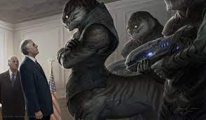 Super Punch Negotiating With Alien Centaurs Alien Concept Art Jason Chan Science Fiction Art