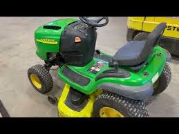 John deere manufactures engines for heavy equipment and is engaged in providing financial services and related activities that support the company's core business. John Deere L120 20hp Lawn Tractor 48in Mower Deck New Seat Recent Battery
