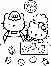 Hello kitty ice skating coloring page. Hello Kitty Coloring Pages Cartoons Hello Kitty Christmas Cookies Printable 2020 3231 Coloring4free Coloring4free Com