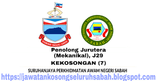 Iklan jawatan kosong bidang penyelenggaraan. Kerja Kosong Sabah Penolong Jurutera Mekanikal J29