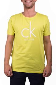 Calvin Klein neon žuta muška majica opuštena majica za usne - Muške majice  • Differenta.hr