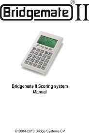 Bridge Systems Bms21 Wireless Scoring System For Bridge User Manual Bm2 Manual English