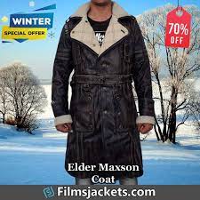 Fallout 4 Elder Maxson Battlecoat With Fur Collar Film Jackets Winter Jackets Elderly