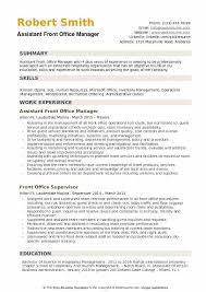 Possess solid ability to prioritize and coordinate multiple projects. Assistant Front Office Manager Resume Samples Qwikresume
