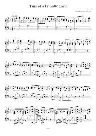 Play, download, or share the midi song a.parson project.the turn of a friendly card.mid from your web browser. Turn Of A Friendly Card Sheet Music For Piano Solo Download And Print In Pdf Or Midi Free Sheet Music For Turn Of A Friendly Card By The Alan Parsons Project