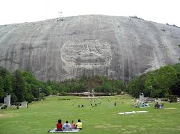 The Memorial Lawn At Stone Mountain Is Used As A Viewing Area For The Park S Summer Laser Show During T Stone Mountain Georgia Stone Mountain Places To Travel