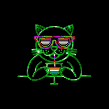 Players can obtain a mega neon pet by combining four of the same luminous neon pets in the neon. Neon Cat Gifs Tenor