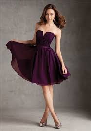 Definitely Short Dresses In This Darker Plum Shade Same Or Similar Fabric Short Bridesmaid Dresses Bridesmaid Dresses Knee Length Bridesmaid Dresses