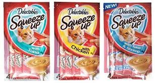 Delectables Squeeze Up Hartz Cat Treats Variety Pack Bundle Of 3 Flavors Tuna Chicken Tuna Shrimp 2 0 Oz Each In 2020 Cat Treats Flavors Treats