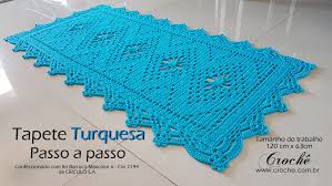 Veja quais sãos os 12 gráficos de tapete de crochê mais compartilhados da internet! Tapete Turquesa Grafico E Passo A Passo Croche Com Br