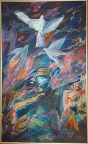 Fighting For Peace 1986 Pieter Cronje Art Painting Soldier