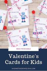 Download Printable Robot Valentine S Day Cards For Kids A Home To Grow Old In