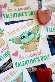 Homemade valentines are always better than store bought, and these flowers will be extra special because they come with a lollipop! Printable Baby Yoda Valentines Mom Endeavors