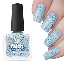 Faith Nail Polish Light Blue Nail Polish Picture Polish