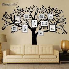 Des stickers muraux fleur de lotus sont également disponibles dans notre catalogue afin de symboliser l'amour et la pureté ou la sagesse et le calme. Enorme Famille Photos Arbre Vinyle Stickers Muraux Noir Arbre Branches Stickers Mur D Arbre Genealogique Stickers Muraux Arbre Autocollants Muraux En Vinyle