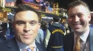 Do you think Nick Griffith & Raul Martinez are enjoying their assignment  today?, They have a sneak peak inside Super Bowl Opening Night. Full  coverage