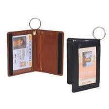 Old holder probably stretched out, taped, and a mess. Double Id Holder W Velcro Closure Key Ring Faux Leather