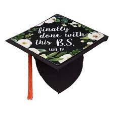 Finally Done Custom Class Year Graduation Cap Topper Zazzle Com Custom Graduation Caps Graduation Cap Toppers Graduation Cap Decoration