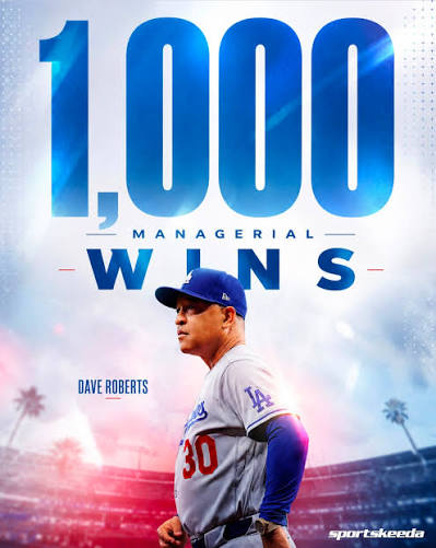 Dave Roberts adds another historic milestone with career win No. 1,000 ⚾