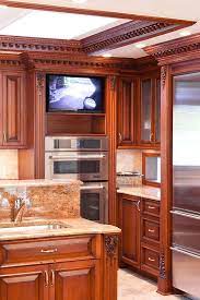 Classic Kitchen Design With Carved Details Wood Color Custom Made Cabinets Elegant Design Kitchen Furniture Design Modern Kitchen Design Home Decor Kitchen