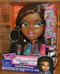 Bratz All Glammed Up Funky Fashion Makeover Styling Head Sasha Hair 10"  tall NEW