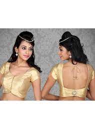 Gold Shimmer Fabric Blouse For Wedding Saree Blouse Saree Blouse Designs Blouse Designs Silk