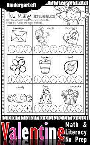 Valentine S Day Activities For Kindergarten Math And Literacy No Prep Printables Kindergarten Valentines Math Valentines Valentine Math Worksheet