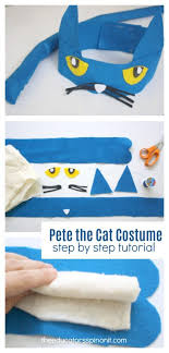 Then i created the same shape, but smaller inside to cut out a piece of the eye in order to. Diy Pete The Cat Costume Headband