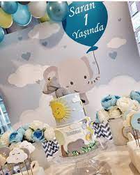 baby shower ve 1 yas dogum gunlerine yakisan tatli bir bir konsept ile size merhaba orga erkek bebek partileri parti fikirleri temali dogumgunu partileri
