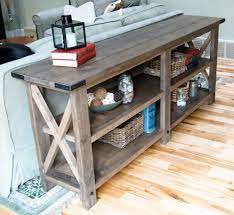 This table turned out great. Rustic X Console Table Ana White