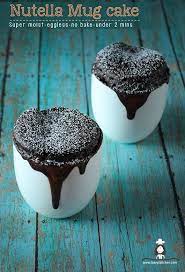 A Food Blog By Laavy Nutella Mug Cake In A Microwave Super Moist Eggless No Baking And Under 2 Mins Nutella Mug Cake Nutella Recipes Mug Recipes