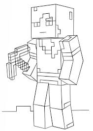 Minecraft 2 Ausmalbild