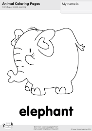 Print and color valentine's day pdf coloring books from primarygames. Elephant Coloring Page Super Simple