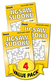 The goal is to fill in all the empty cells on the board with the correct numbers. Jigsaw Sudoku Value Pack 4 Penny Dell Puzzles